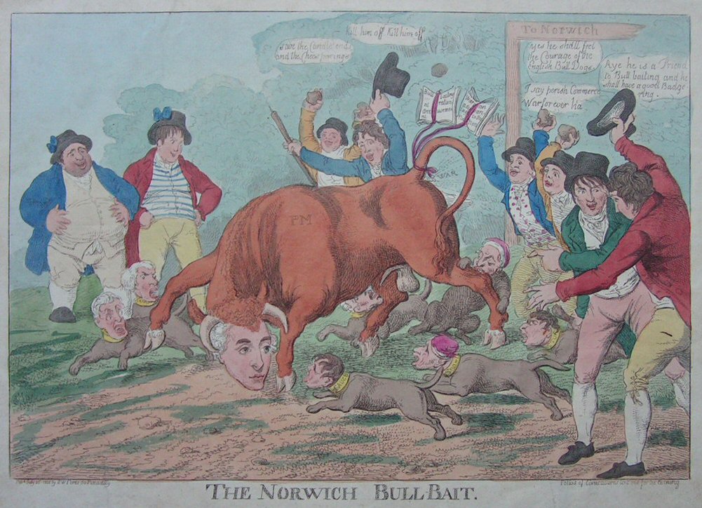 Etching - The Norwich Bull-Bait - Williams